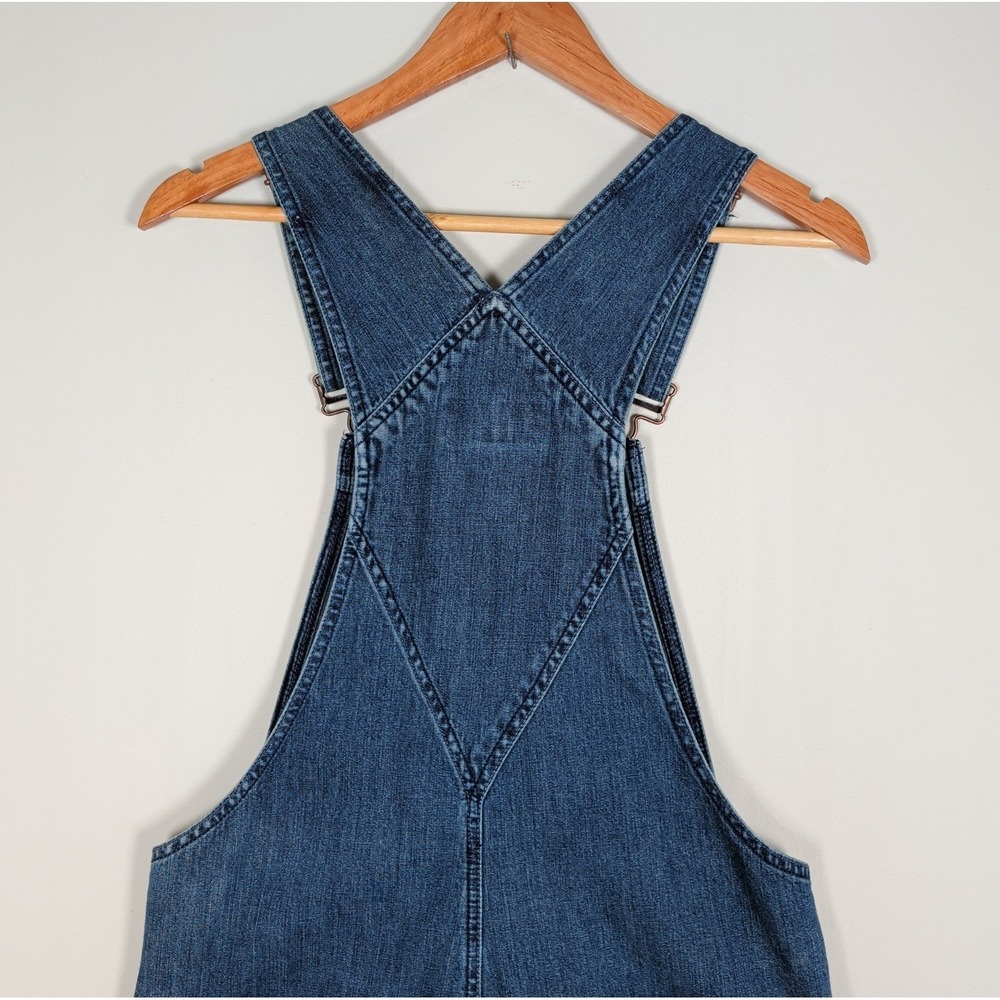 Vintage Old Navy 90s Y2K Blue Denim Overalls Bibs Size Small Jean Carpenter Bib - Picture 9 of 16